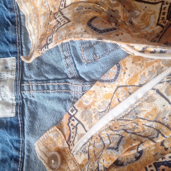 We The Free Vintage Paisley Wide Leg with Denim Panels Size 24 - Picture 3 of 7